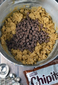 Cookie dough with hershey's