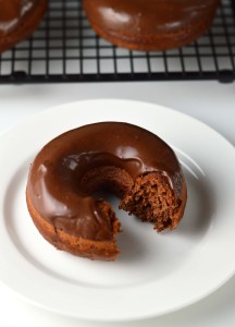 baked chocolate doughnuts