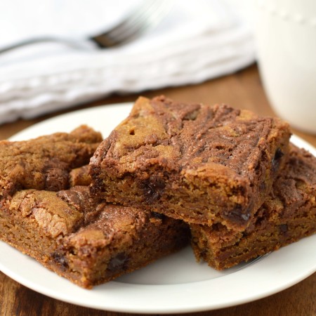 chocolate peanut butter blondies