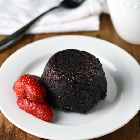 Gooey chocolate mug cake