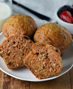 Spiced Carrot Muffins with Orange Glaze