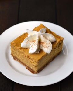 Pumpkin cheesecake bars