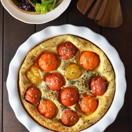 Tomato and Basil Clafoutis