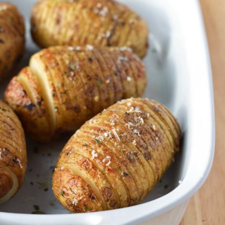 Caesar Hasselback Potatoes